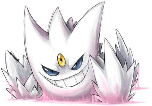 Isn't Shiny Mega Gengar Beautiful - Pokemon Shiny Gengar (528x388), Png Download