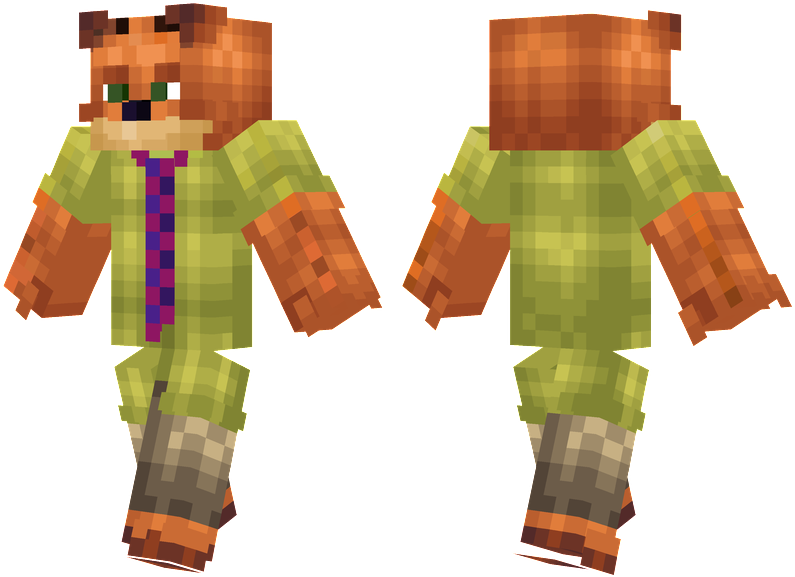 Nick Wilde - Green And Black Minecraft Skins (804x576), Png Download