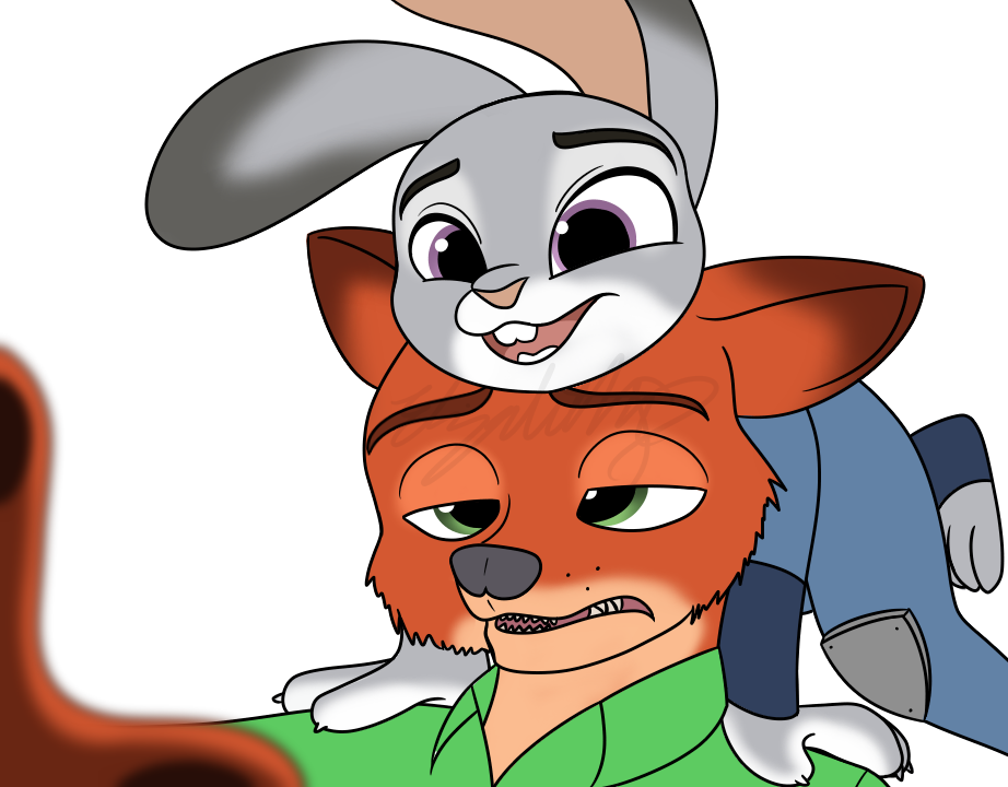 Wilde Hopps By Bluerainbow - Nick Wilde And Judy Hopps Selfie (922x720), Png Download