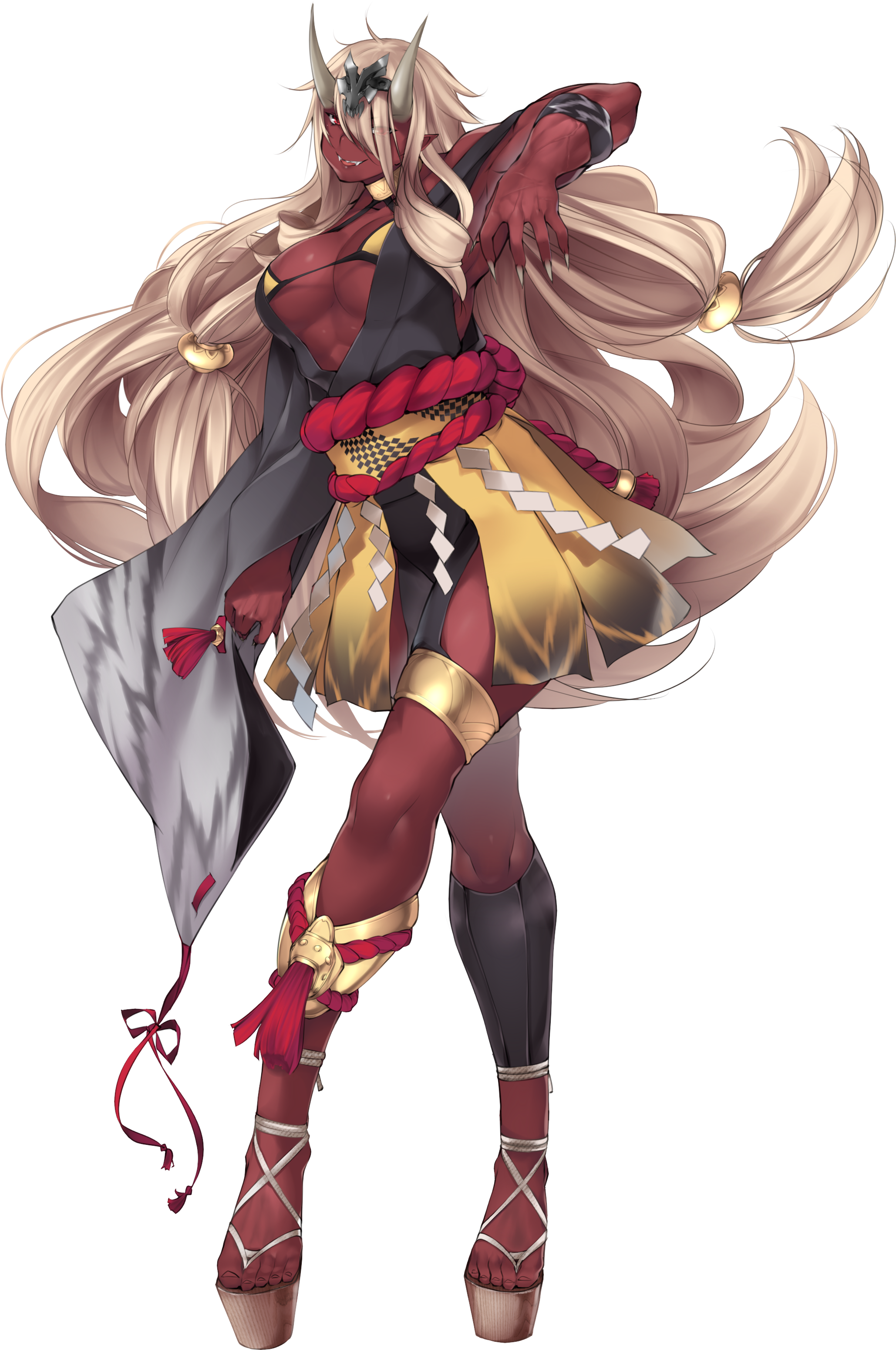 Ka The Oni [oc] - Woman Warrior (2215x3267), Png Download