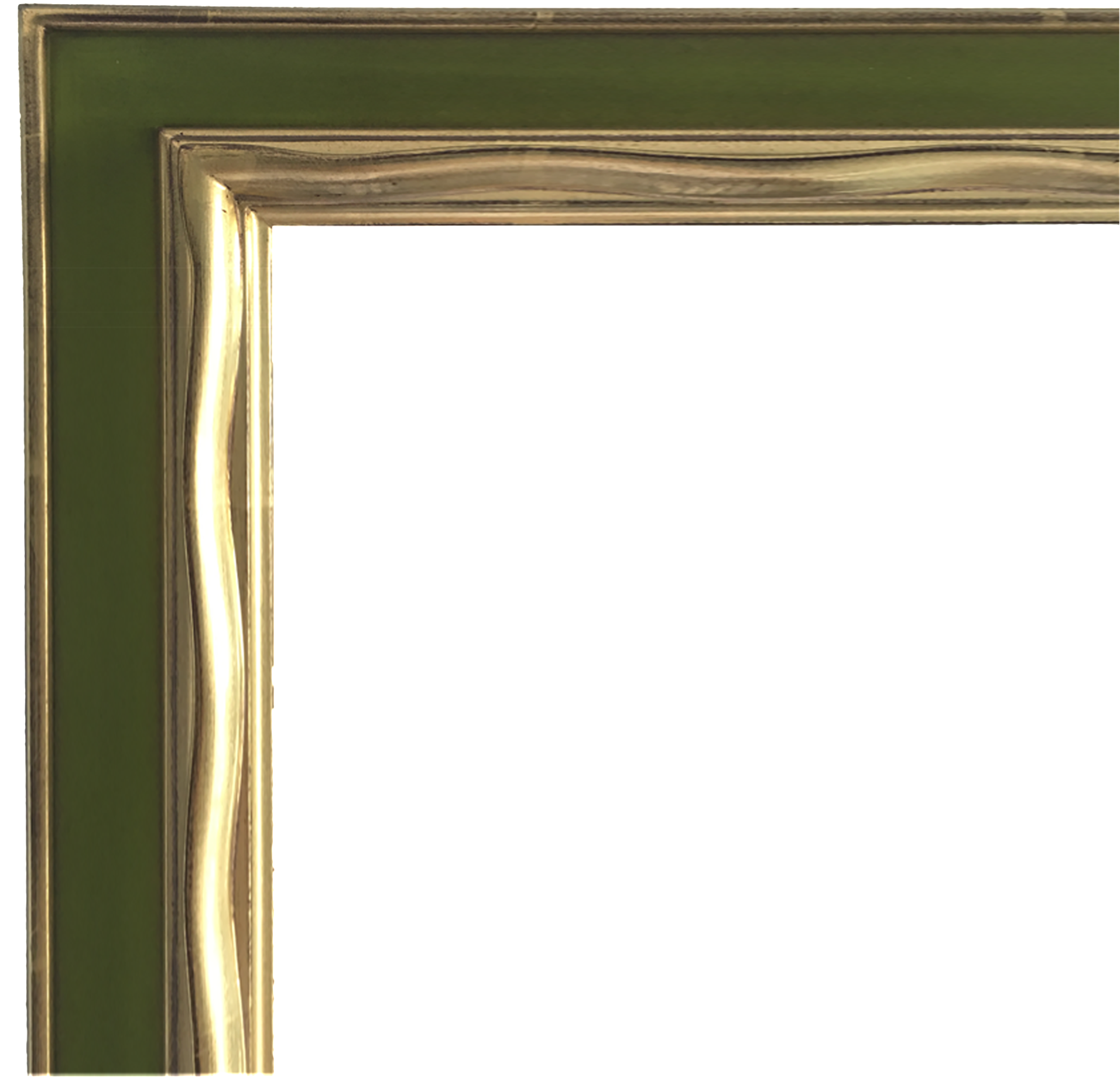 Hand Carved Gold Gilded Frame For Mirror - Picture Frame (2048x2020), Png Download