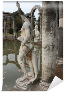 Greek Statues At Villa Adriana In Tivoli Wall Mural - Hadrian's Villa (400x400), Png Download
