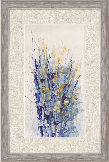 Indigo Floral Ii - Paragon Indigo Floral Ii By O'toole Framed Painting (550x550), Png Download