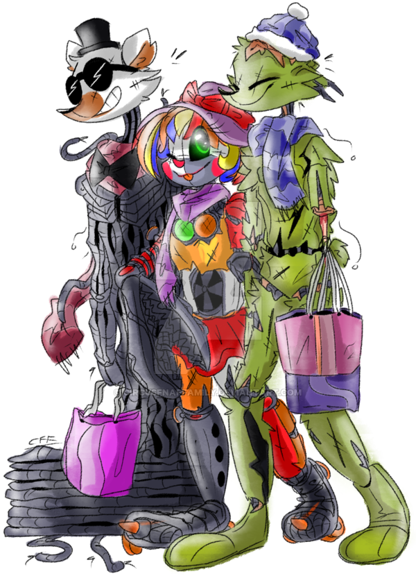 Family Drawing Fnaf - Fnaf 6 (600x830), Png Download