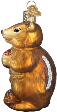 Chipmunk Ornament - 28113 Blackberry Old World Christmas Ornament (387x387), Png Download