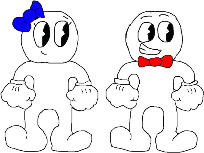 Penny And Bonnie By Spongecat1 - Cartoon (1276x626), Png Download