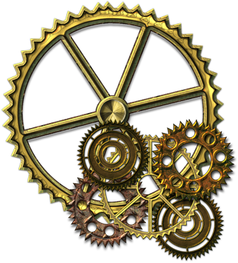 Steampunk Gears Png - Gear Steampunk Png (400x433), Png Download
