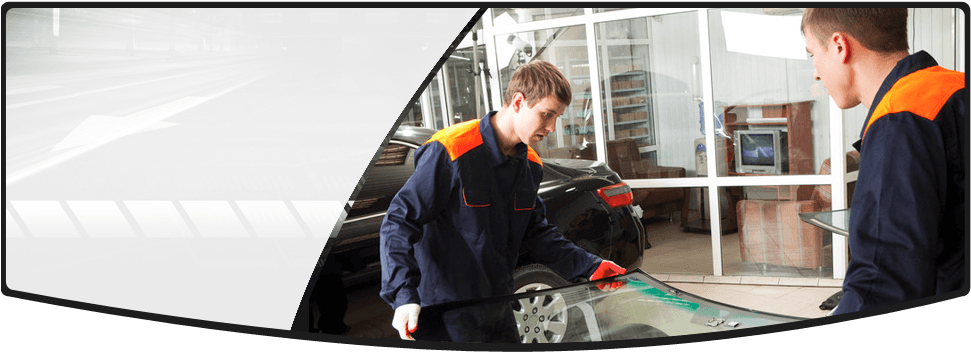 Repairmen Holding A Car Windshield For Replacement - Mandan Auto Glass (970x385), Png Download