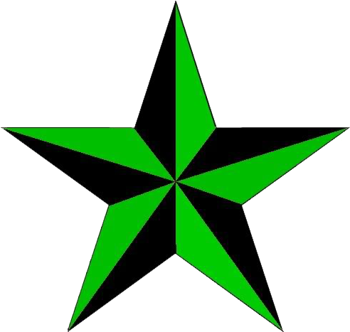 A Little Bit Of Rain - Green Nautical Star (560x554), Png Download