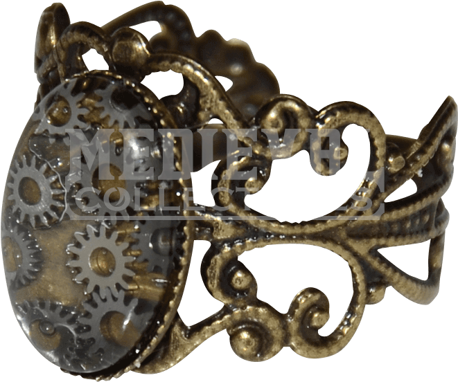 "victorian Steampunk Gear Ring" (700x700), Png Download