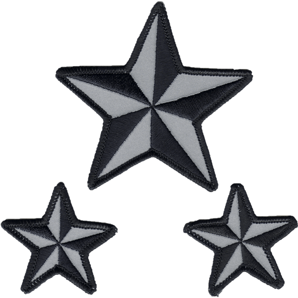 Nautical Stars Reflective Embroidered Patch - Five Star General Logo (600x600), Png Download
