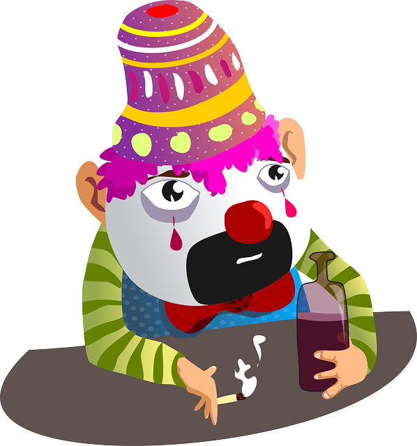 Clown, Sad, Face - Payaso Triste Png (598x640), Png Download