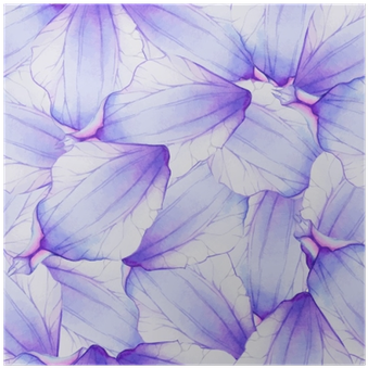 Watercolor Seamless Pattern With Purple Flower Petal - Purple Watercolor Pattern (400x400), Png Download