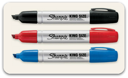 Sharpie King Size Permanent Marker, Black, 12-pack (450x273), Png Download