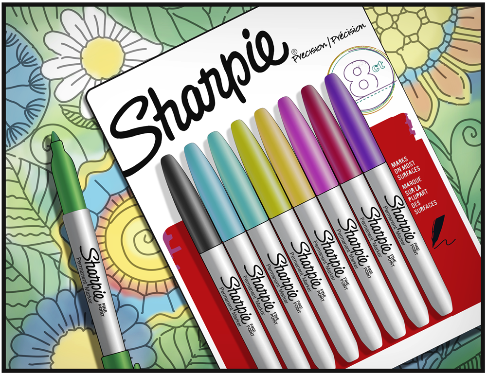 Sharpie Pack (1000x1000), Png Download