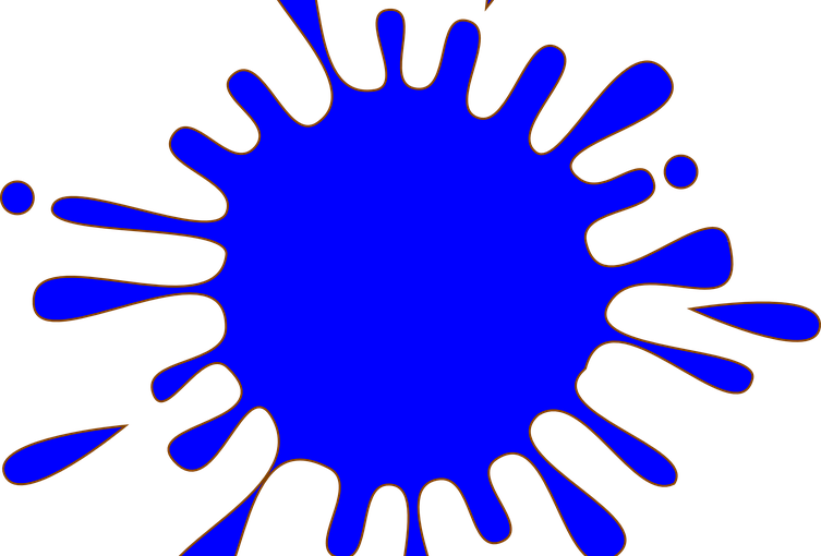 Black Paint Splat Clipart (753x510), Png Download