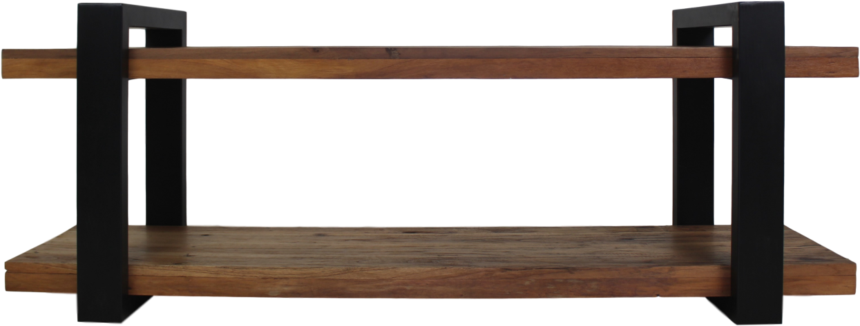Tv Cabinet - Vintage/iron - Wood (1366x517), Png Download