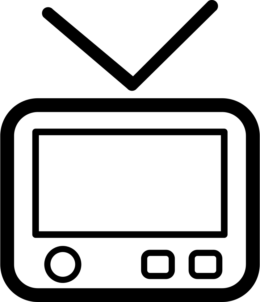 Vintage Retro Tv Monitor - Free Tv Symbol (842x980), Png Download