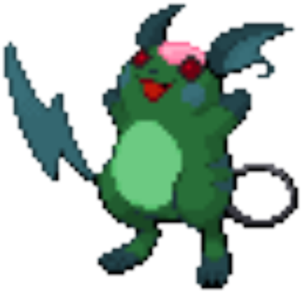 Zombie Raichu - Project Pokemon Speedy Raichu (420x420), Png Download
