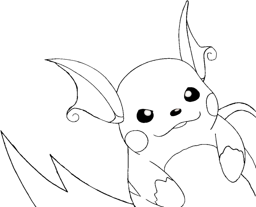 Picture Free Stock Lineart Four By Josiethetimberwolf - Raichu Lineart (900x787), Png Download