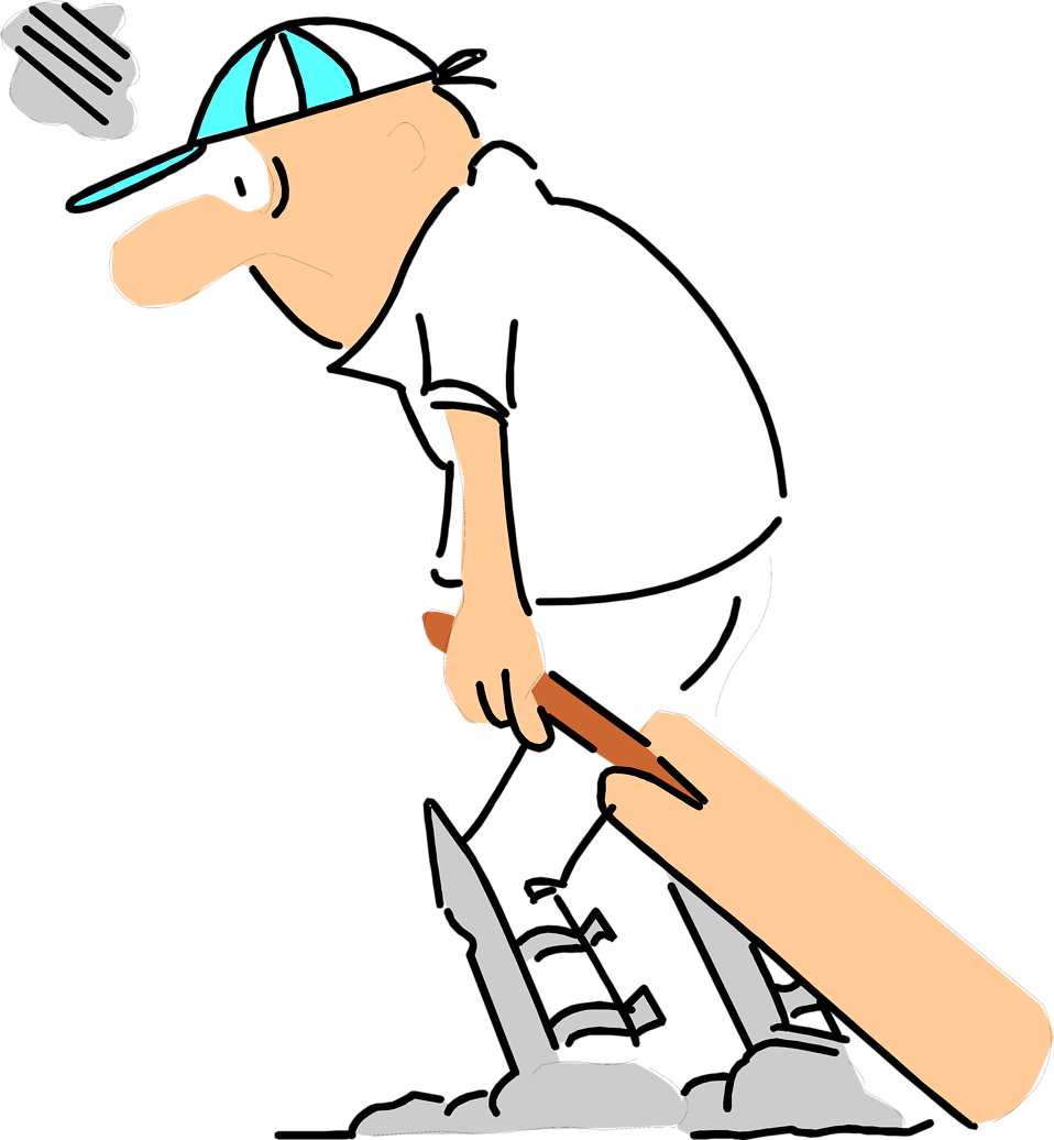 Cricket Clipart Transparent - Cricket Batter Transparent Background (958x1036), Png Download