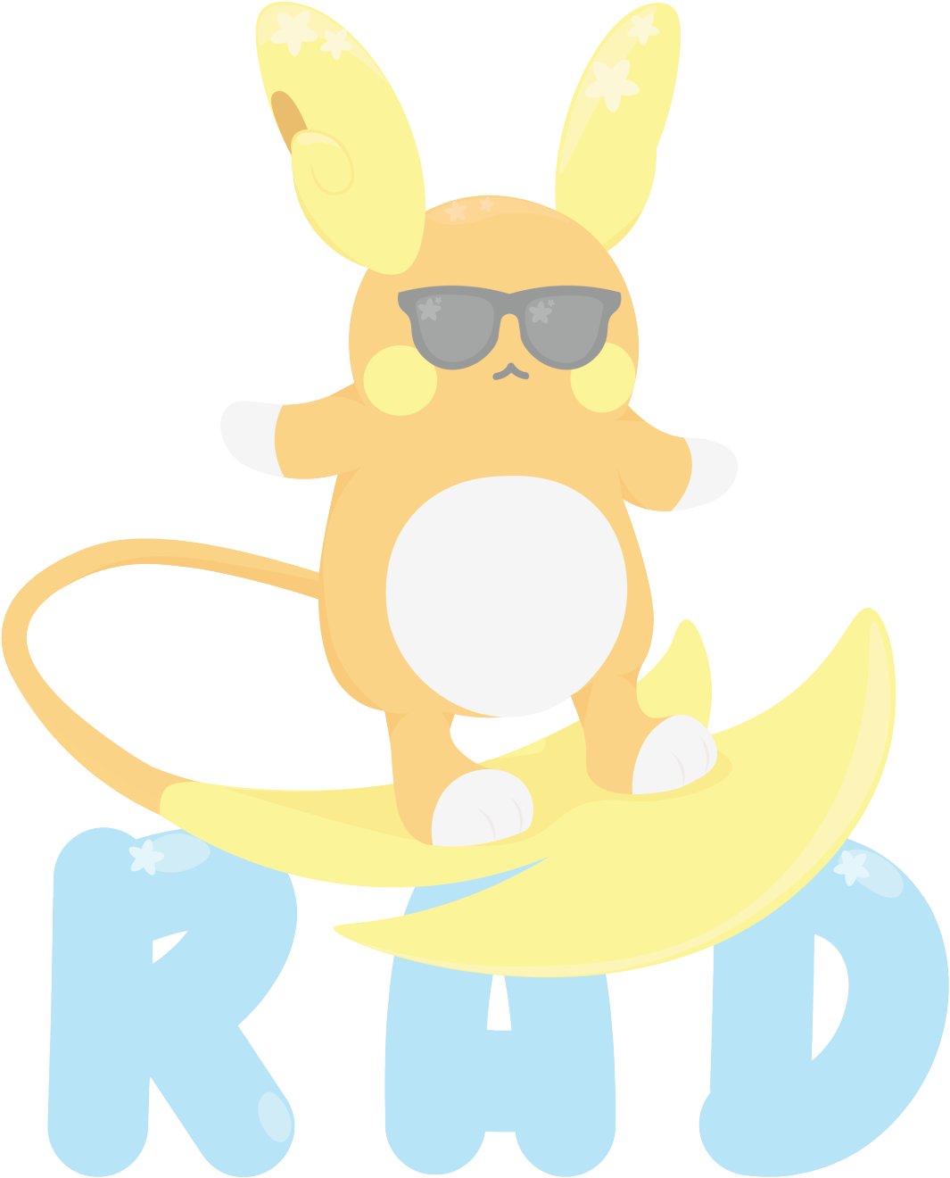 Radical Raichu - Portable Network Graphics (500x611), Png Download