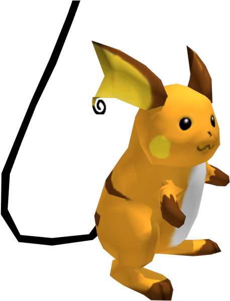 Download Zip Archive - Raichu Pokemon Stadium N64 (750x650), Png Download