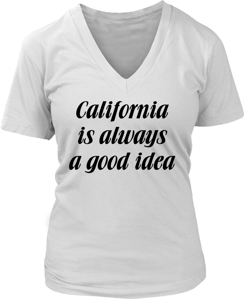 California Is Always A Good Idea Tank/tee - Stand With Rex (ladies) - Ladies V-neck Tee / White (1000x1000), Png Download
