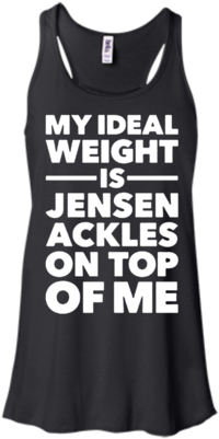 Jensen Ackles Supernatural T Shirt - My Ideal Weight Is Tom Hiddleston (400x400), Png Download