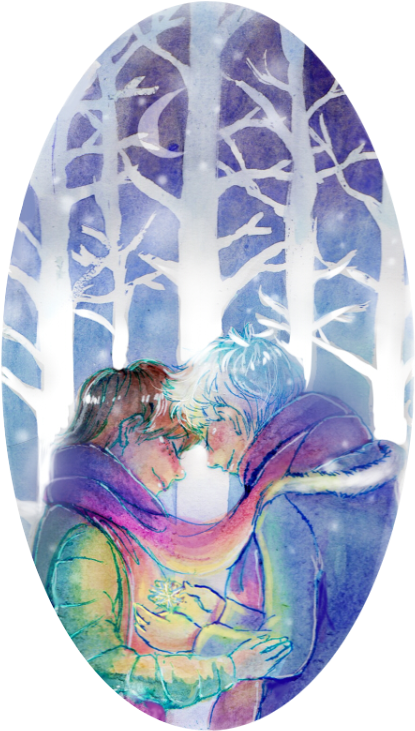 Watercolor & Ink - Secret Santa (434x750), Png Download