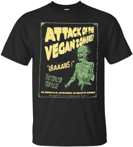 Vegan Attack Of Vegan Zombie For Vegetarian Apparel - Cancer Horoscope T Shirt (480x480), Png Download