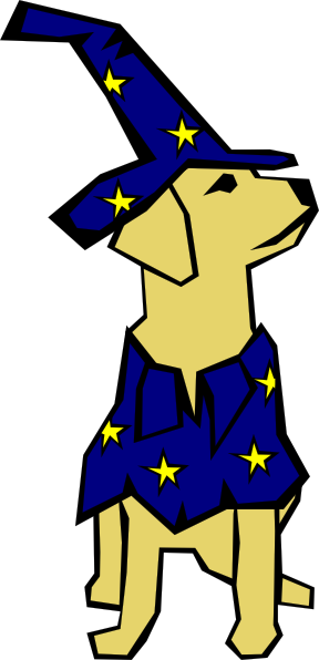 Free Vector Dog 01 Drawn With Straight Lines Clip Art - Halloween Dog Clip Art (288x596), Png Download