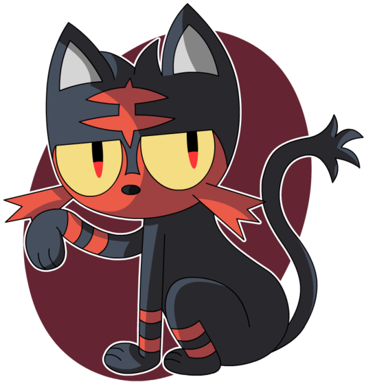 Litten (590x611), Png Download