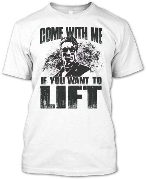 Arnold Schwarzenegger Gym Come With Me If You Want - Read Across America 2017 T Shirt (600x600), Png Download