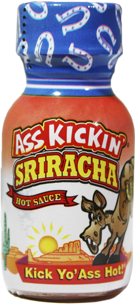 Ass Kickin' Sriracha Hot Sauce Travel Size 3/4 Oz - Ass Kickin' Sriracha Peanuts (600x600), Png Download