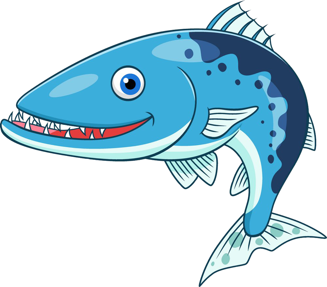 Clip Art Royalty Free Great Cartoon Stock Illustration - Barracuda Cartoon (1116x980), Png Download