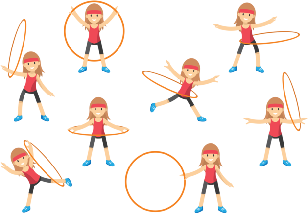 Hula Hooping Madness - Hula Hoop Vector (700x490), Png Download