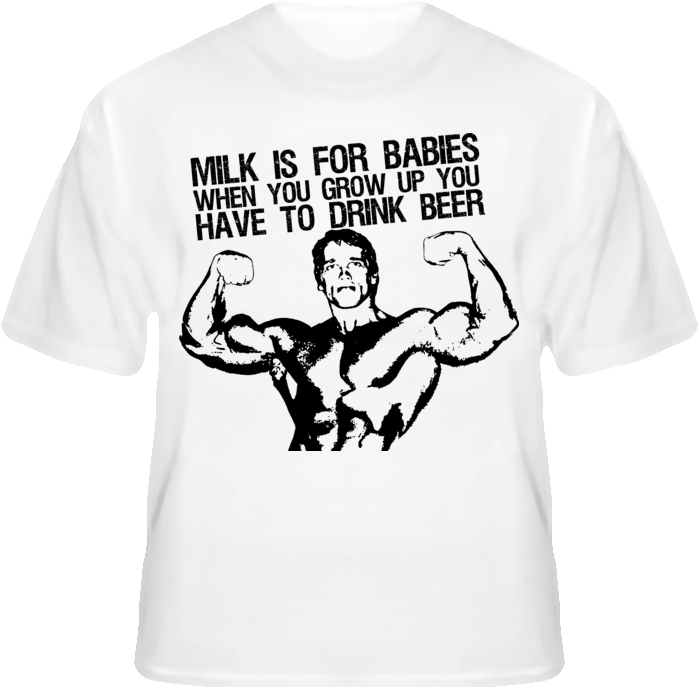 Arnold Schwarzenegger Drink Beer Funny Pumping T Shirt - Watch Dogs 2 T Shirt (792x719), Png Download