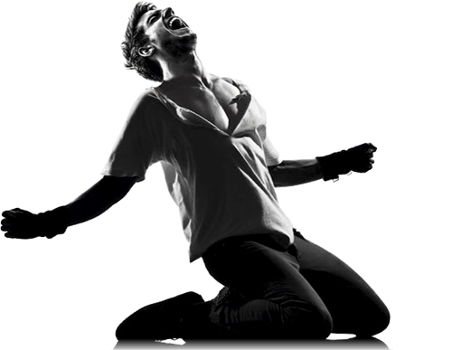 Silhouette, Recherche Google, Search, Men, Wings, Models, - Woman Screaming On Knees (511x387), Png Download