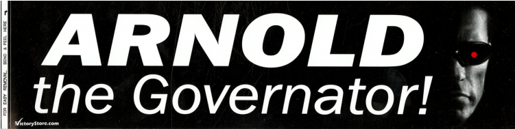 2003 Gubernatorial Recall Election Bumper Sticker For - Terminator 3 (750x500), Png Download