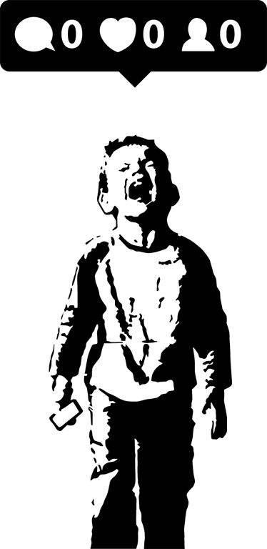 Banksy Png - Banksy Nobody Likes Me (374x768), Png Download