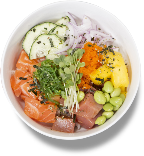 Sriracha Ponzu Classic - Poke Bowl Png (500x525), Png Download