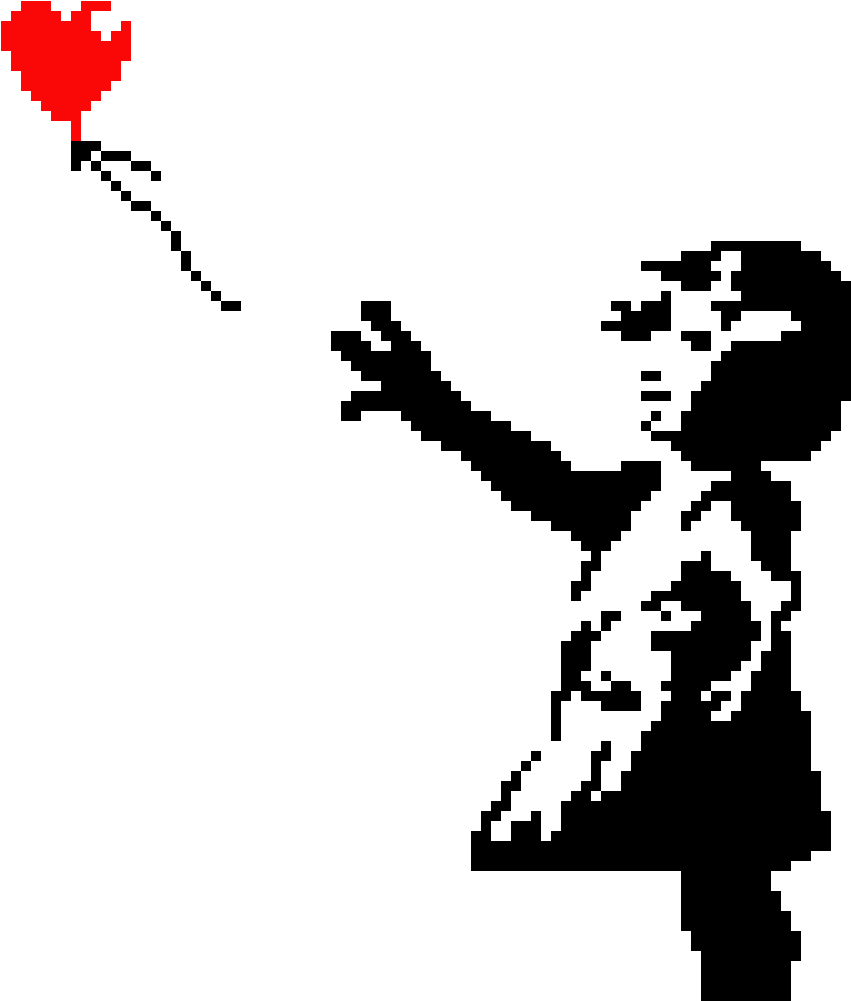 Banksy - Banksy Pixel Art (1180x1090), Png Download