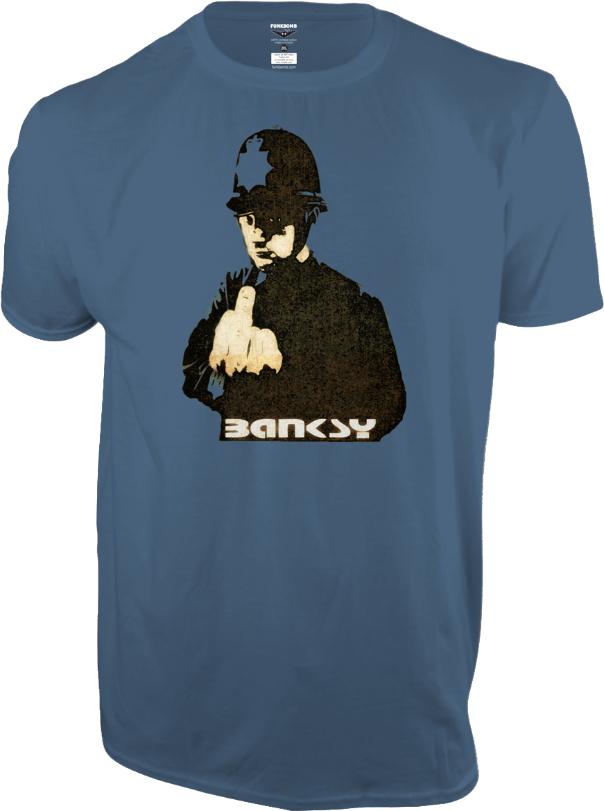 Banksy "rude Copper" T Shirt - Gerahmtes Poster „rude Copper Graffiti Von Bansky, (895x1200), Png Download