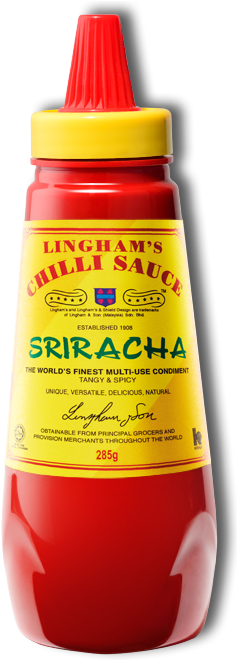 Lingham's Chilli Sauce Sriracha (236x675), Png Download