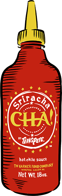 Sriracha Hot Chile Sauce By Texas Pete Bottle - Texas Pete Texas Pete Cha Sriracha Hot Chile Sauce (202x631), Png Download