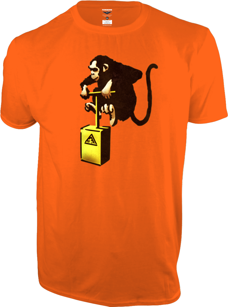 Banksy "monkey Detonator" T Shirt - Active Shirt (895x1200), Png Download