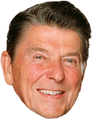 Print: Ronald Reagan, 14x11in. (400x400), Png Download