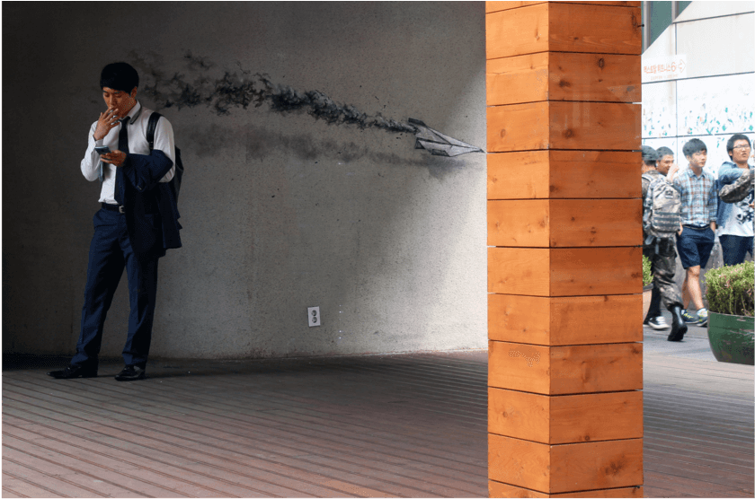 Pejac, Icarus, South Korea - South Korea (1000x633), Png Download