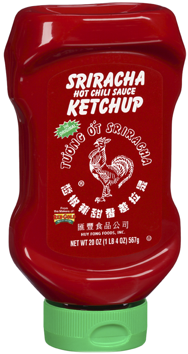 Sriracha Hot Chili Sauce Ketchup - Huy Fong Sriracha Ketchup (526x691), Png Download